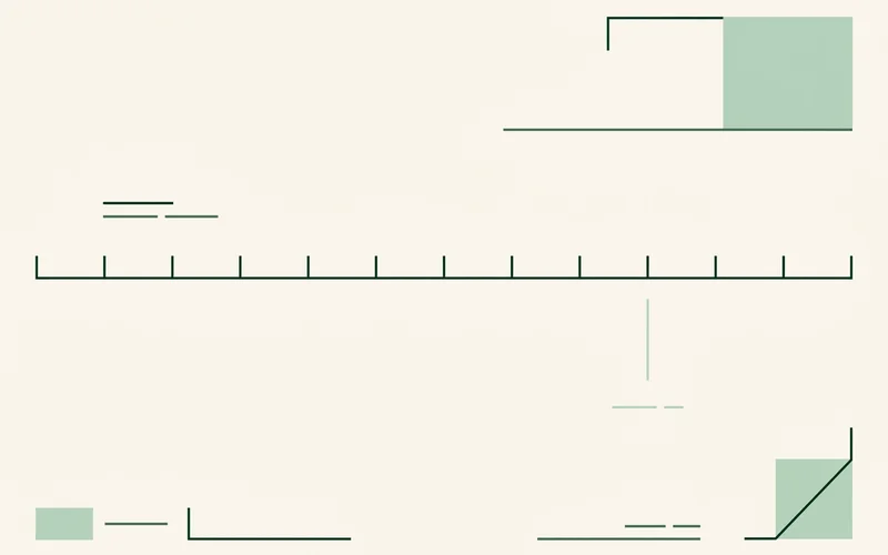 Monthly re-check timeline with twelve tick marks and one entry dropping away