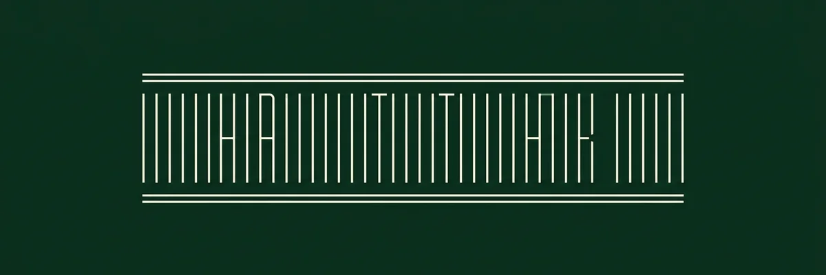 Typographic directory plate framed by double hairline rules