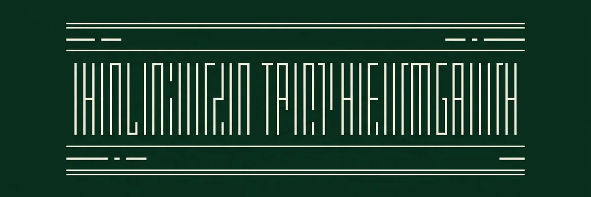 Typographic method plate framed by double hairline rules